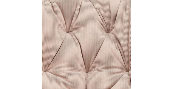 STUHL Feincord Rosa, Schwarz  - Schwarz/Rosa, Design, Textil/Metall (54/85/63cm) - Carryhome