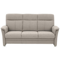 3-SITZER-SOFA Flachgewebe Beige  - Beige/Alufarben, Konventionell, Textil/Metall (194/100/89cm) - Beldomo Comfort