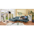 ECKSOFA in Flachgewebe Hellblau  - Anthrazit/Hellblau, Design, Textil/Metall (166/280cm) - Ambiente