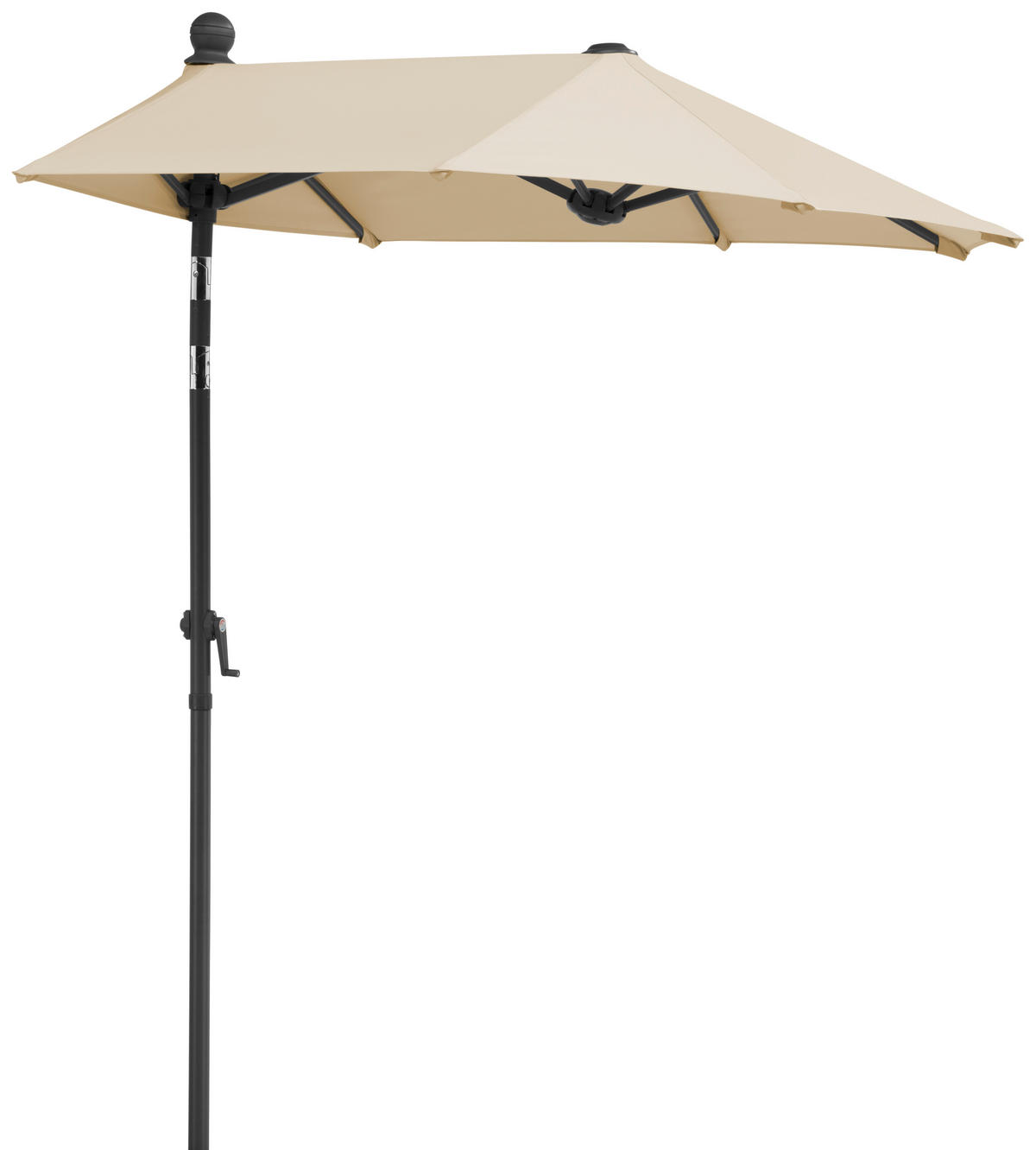 AMPELSCHIRM 150 cm Naturfarben  - Anthrazit/Naturfarben, Basics, Textil/Metall (150/228/150cm) - Schneider