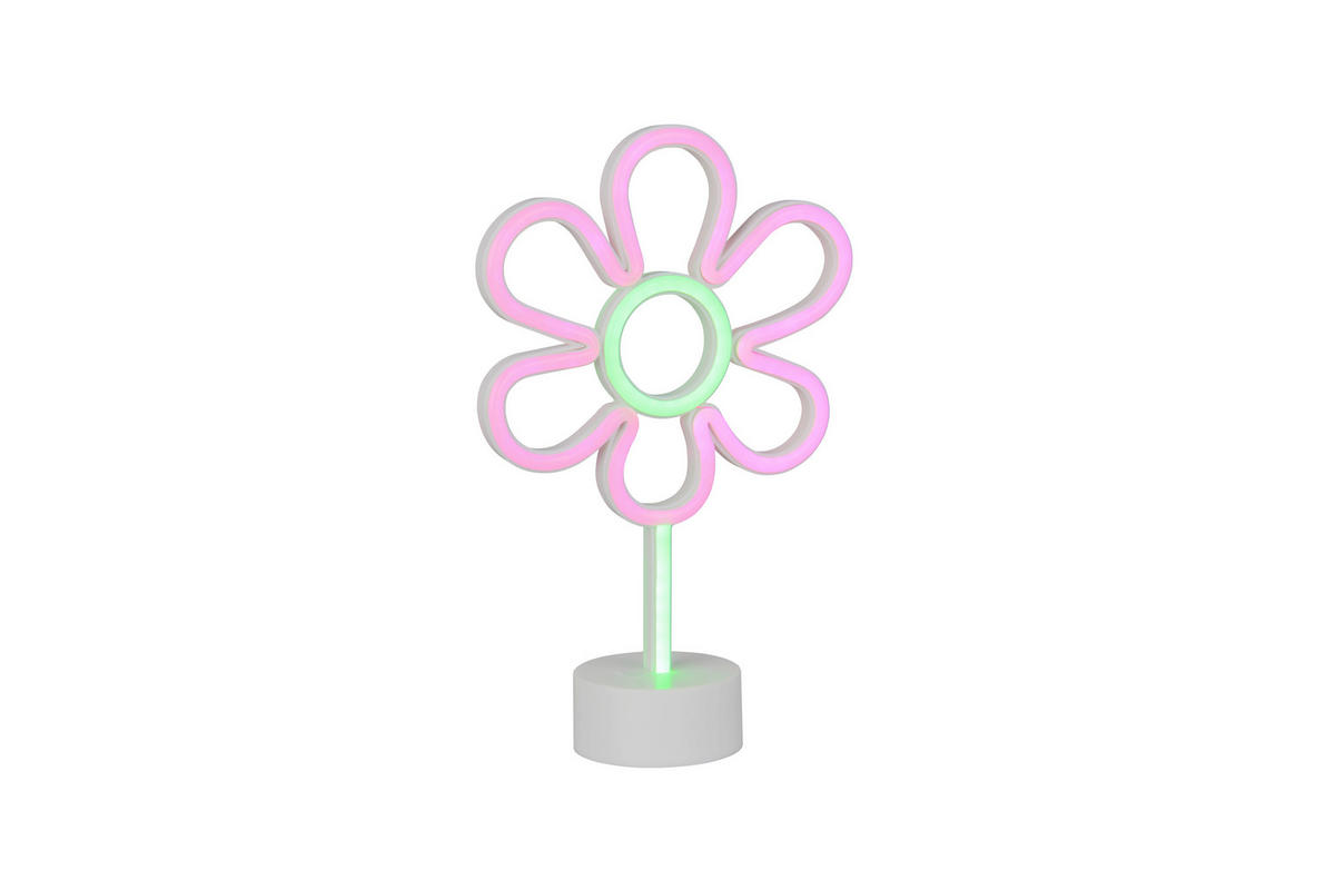 LED-TISCHLEUCHTE Rose 21/31/8,5 cm  - Weiß, LIFESTYLE, Kunststoff (21/31/8,5cm)