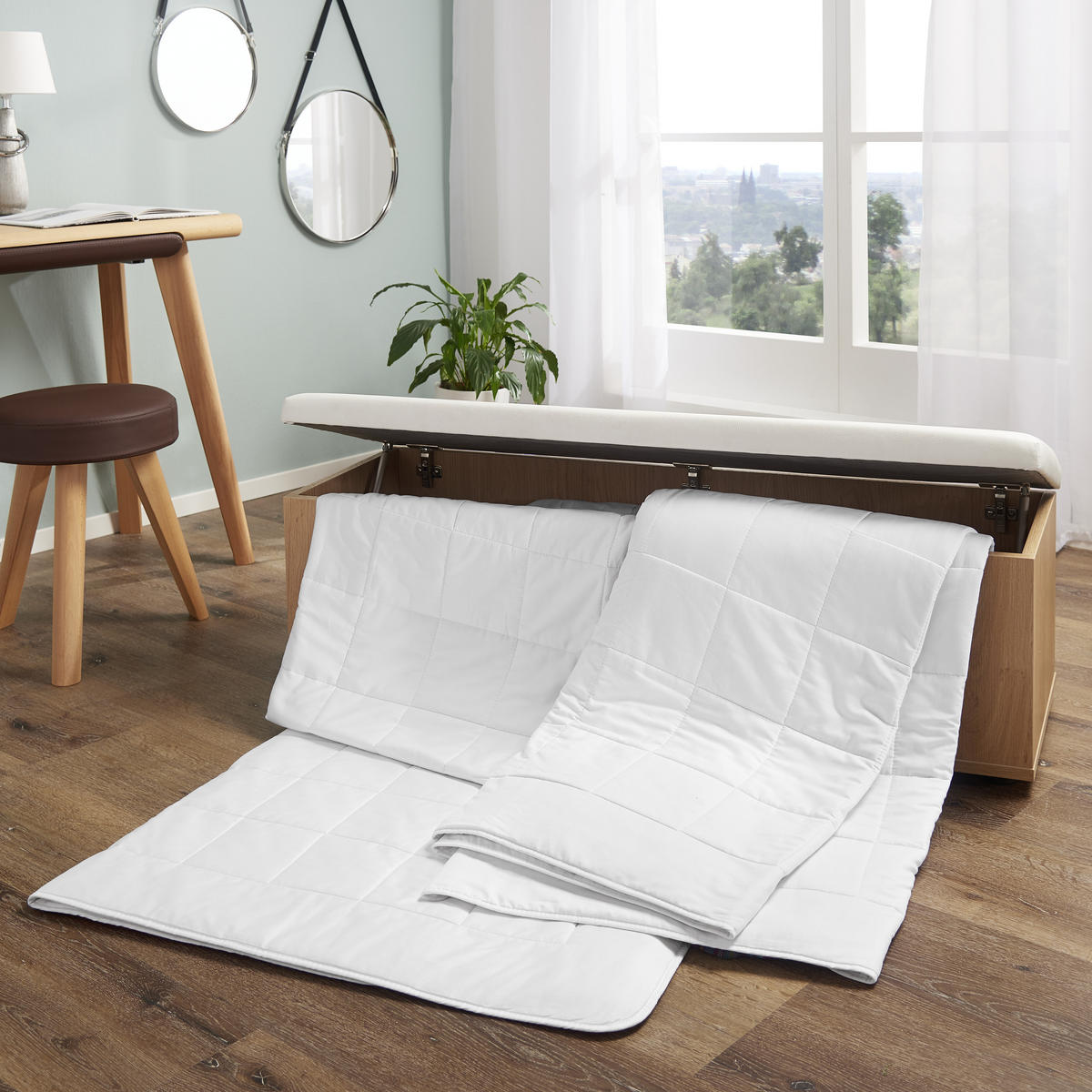 LETNJI JORGAN SARI SUPERLIGHT 135/200 cm  - bela, Osnovno, tekstil (135/200cm) - Billerbeck
