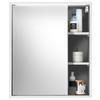 SPIEGELSCHRANK 60/70/20 cm  - Weiß, MODERN, Glas/Holzwerkstoff (60/70/20cm) - MID.YOU