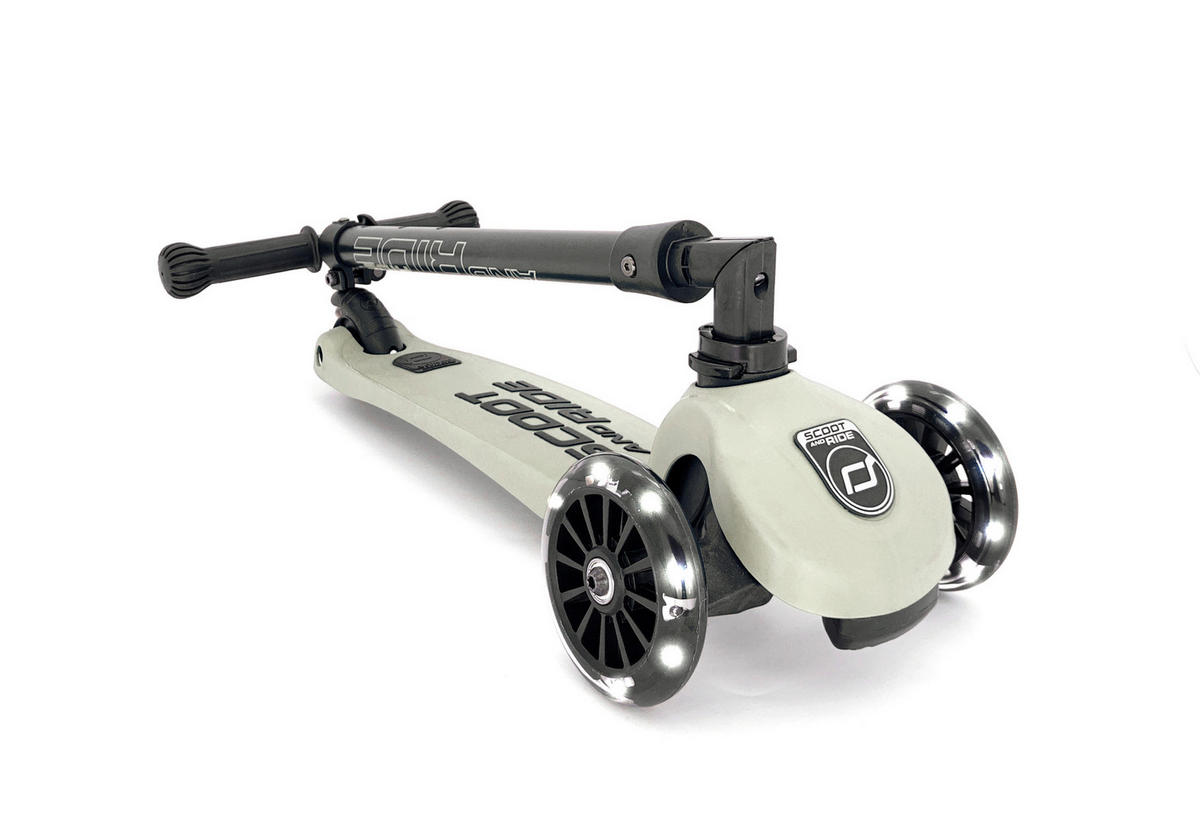 KINDERSCOOTER Highwaykick 3  - Hellgrau/Schwarz, Trend, Kunststoff/Metall (24/72/55cm) - Scoot and Ride