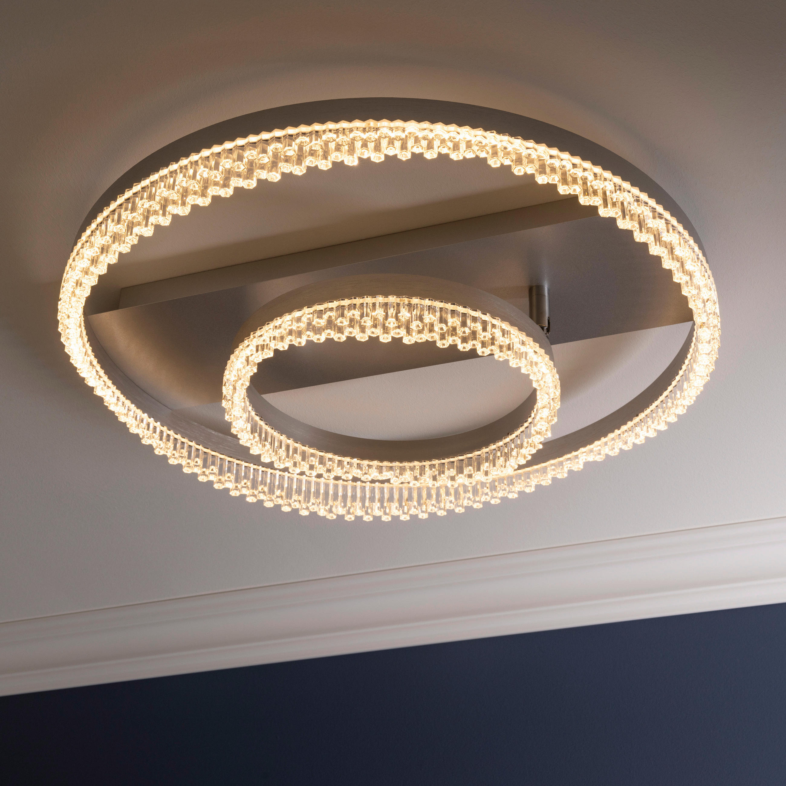 LED-TAKLAMPA Aurora 61/13 cm  - aluminiumfärg, Design, metall/plast (61/13cm)