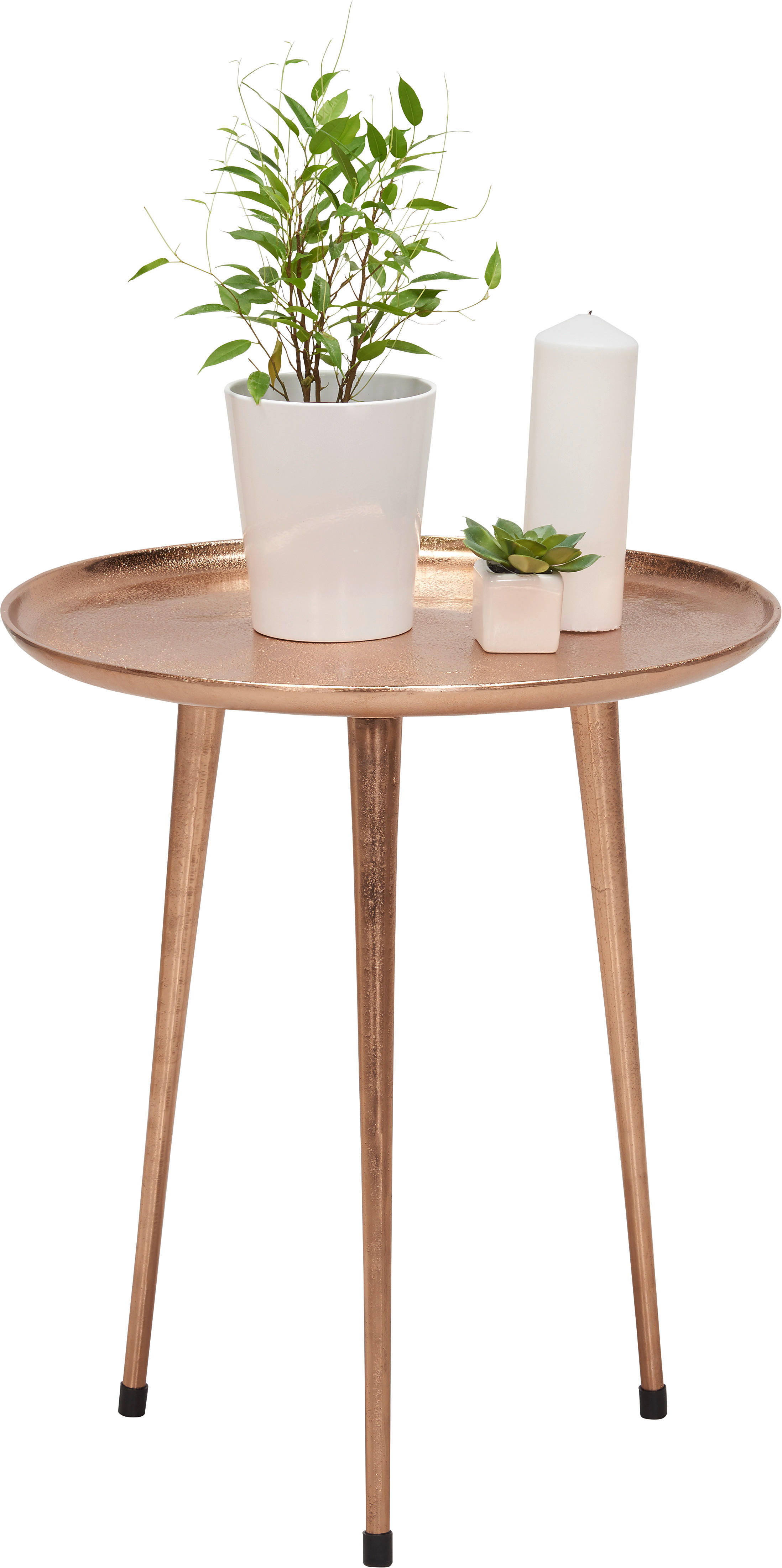 PRÍRUČNÝ STOLÍK, medená - medená, Design, kov (50/50/56cm) - Xora