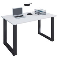 Birou, 110/80/76 cm, material pe bază de lemn - alb/negru, Modern, metal/material pe bază de lemn (110/80/76cm) - MID.YOU
