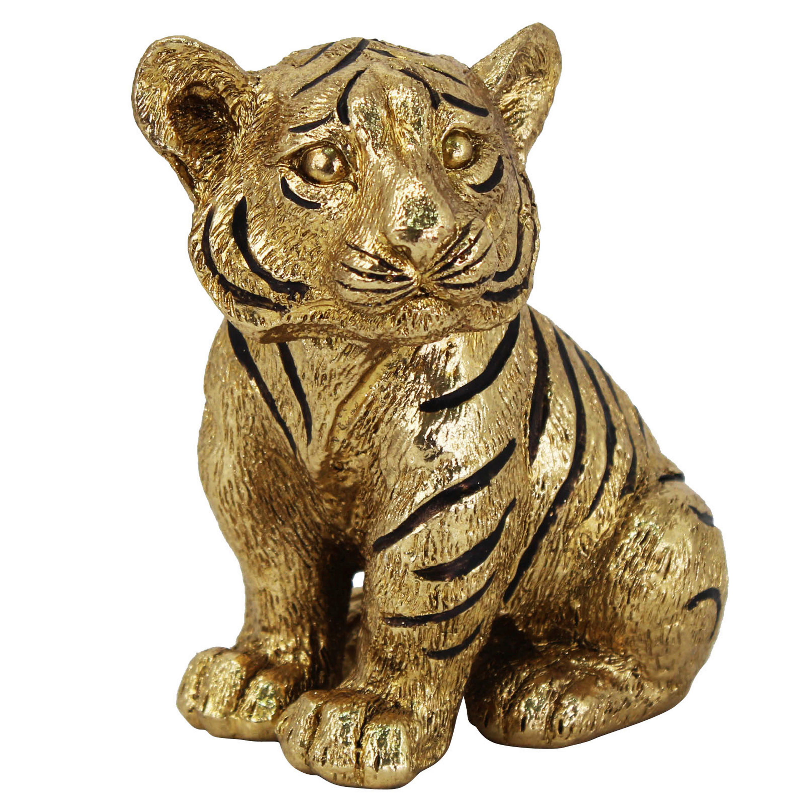 Ambia Home Dekotiger Gold 15x14.5x10 cm