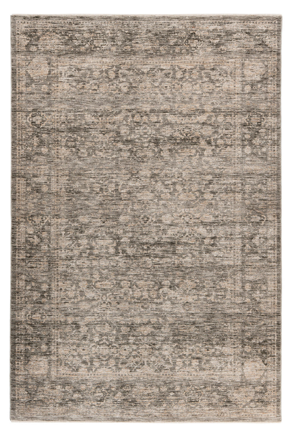 VINTAGE-TEPPICH 60/110 cm My Everest Grau  - Grau, Basics, Textil (60/110cm) - Obsession