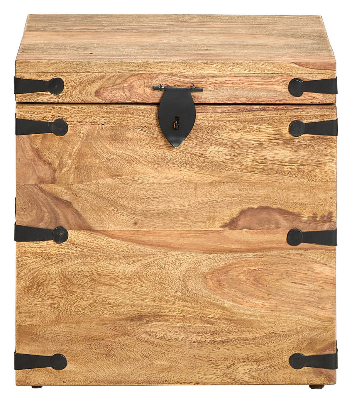 TRUHE Holz Sheesham Hartholz  - Sheeshamfarben, KONVENTIONELL, Holz (48/48/48cm) - Livetastic