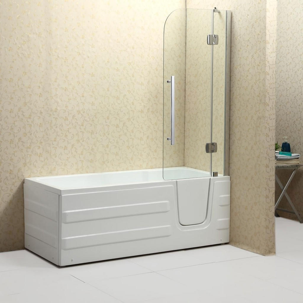 Badewanne Paros LxBxH: 170x76x61 cm Acryl, mit Türe & Schürze