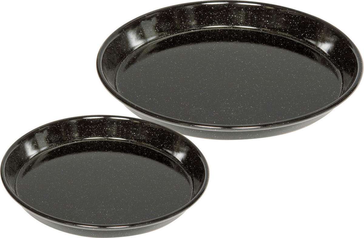 Pizzablechset Profibäcker - Schwarz, KONVENTIONELL, Metall (28 + 32cm) - Riess