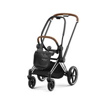 KINDERWAGENGESTELL Priam  - Chromfarben/Braun, Basics (83/60/108cm) - cybex PLATINUM