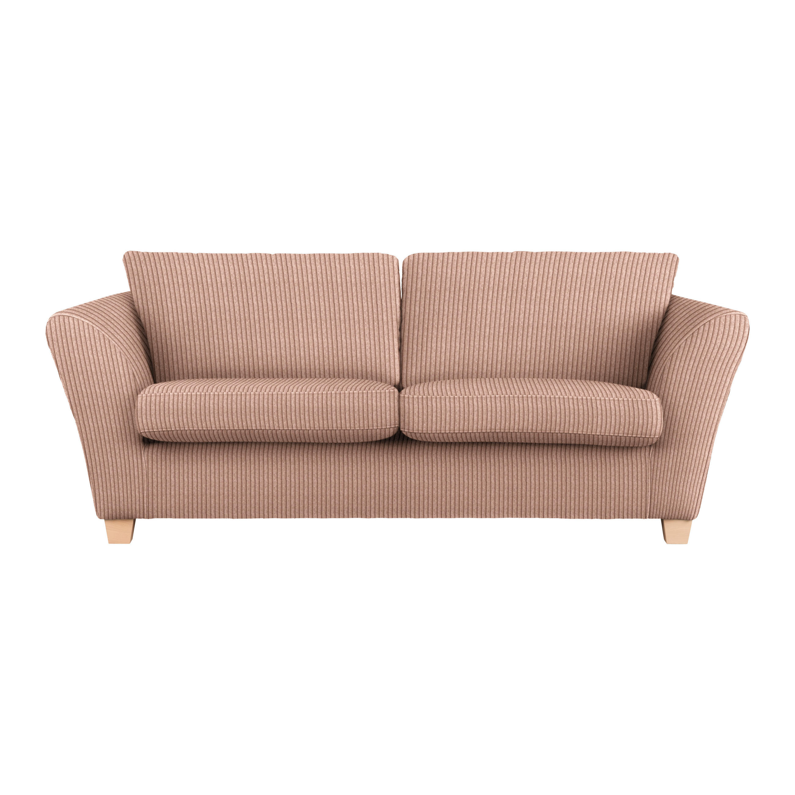 3-SITS SOFFA i manchester gammelrosa  - gammelrosa/naturfärgad, trä/textil (216/70-85/95cm) - MID.YOU