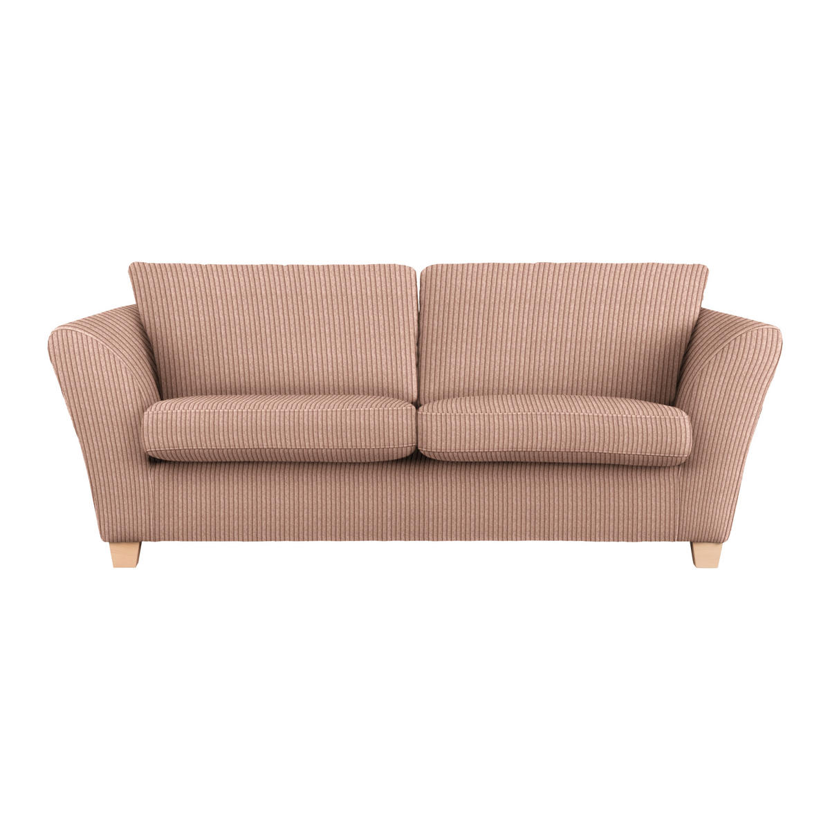 3-SITS SOFFA i manchester gammelrosa  - gammelrosa/naturfärgad, trä/textil (216/70-85/95cm) - MID.YOU