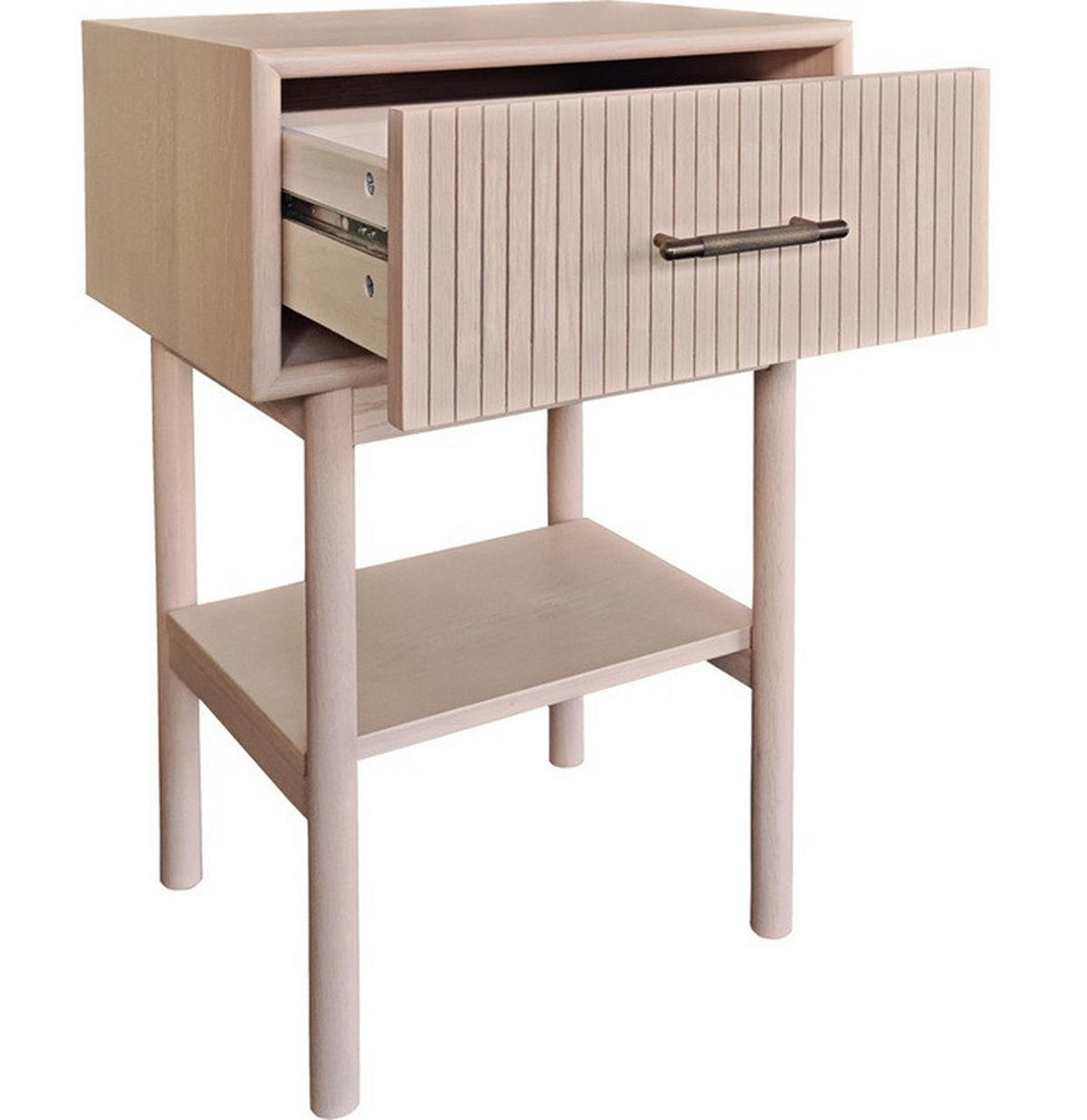 SÄNGBORD i faner ek ek Bianco  - ek Bianco, Modern, trä (45/66/35cm) - Best Price