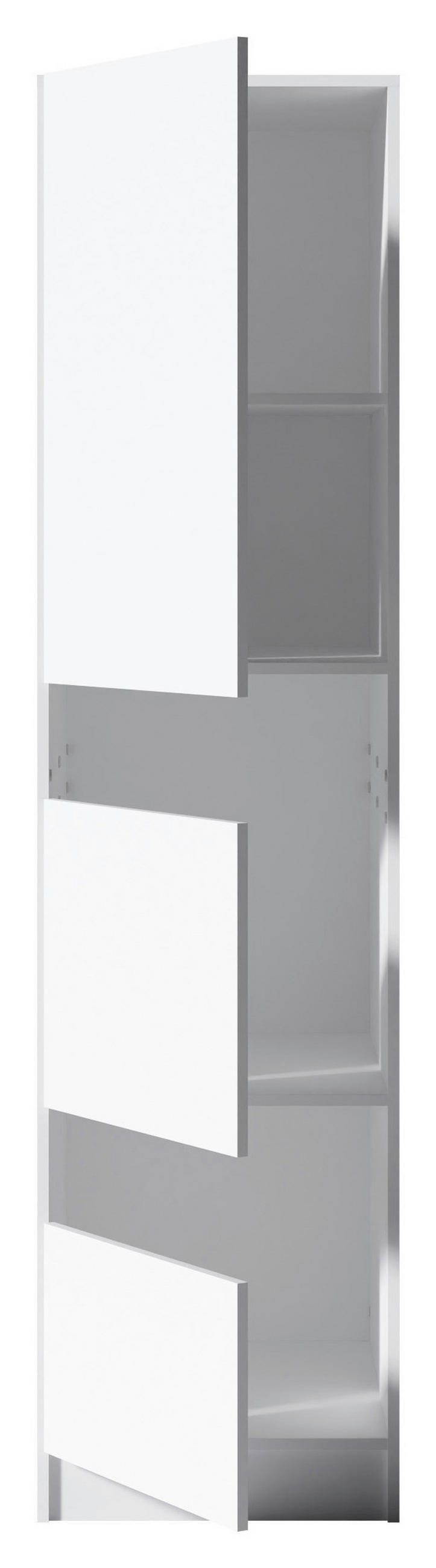 MEHRZWECKSCHRANK 50/200/68 cm  in Weiß  - Schwarz/Weiß, Design, Holzwerkstoff/Metall (50/200/68cm) - Milino