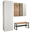 GARDEROBE 4-teilig  in 185/194/42 cm  - Eichefarben/Anthrazit, Design, Glas/Holz (185/194/42cm) - Johann Jakob