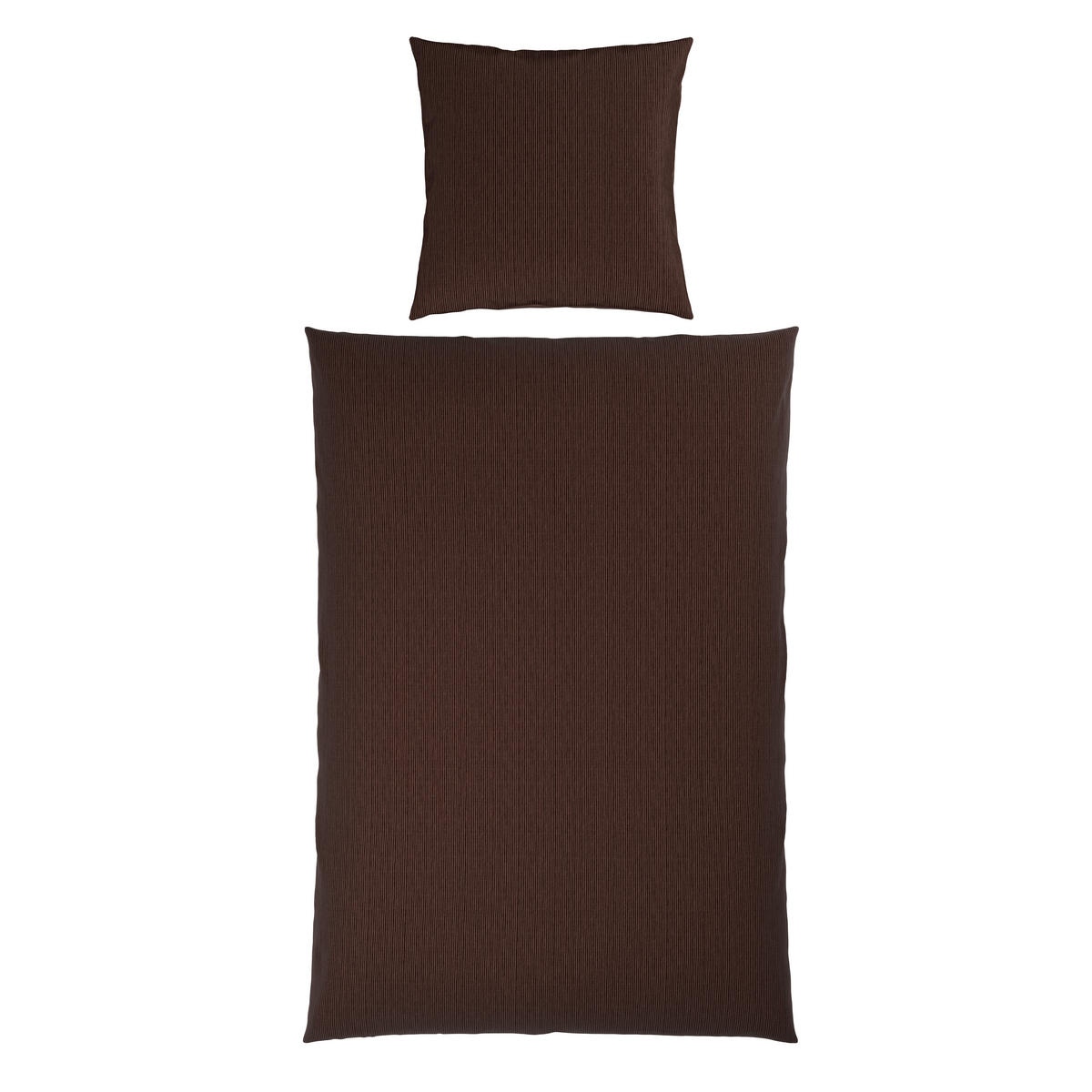 WENDEBETTWÄSCHE 2-teilig Satin 135/200 cm  - Dunkelbraun, Textil (135/200cm) - Bio:Vio