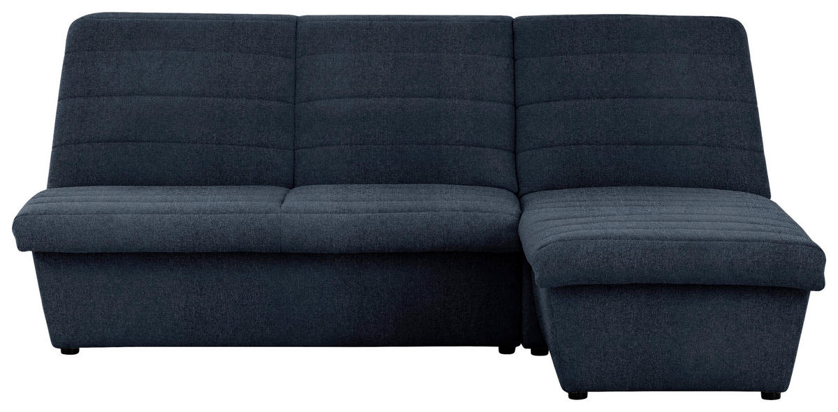 ECKSOFA Looks VIII Dunkelblau Webstoff  - Schwarz/Dunkelblau, Design, Kunststoff/Textil (214/168cm) - LOOKS by W.Joop