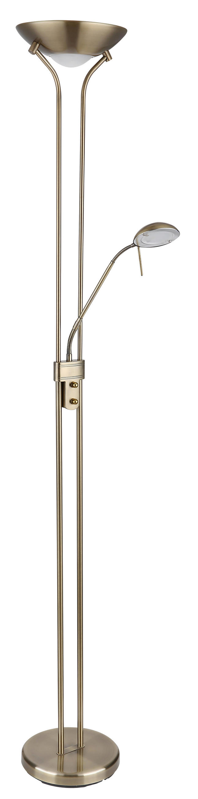 LED-DECKENFLUTER - Messingfarben, Basics, Glas/Metall (25,5/180cm) - Globo