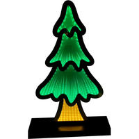 DEKOBAUM  - Schwarz/Orange, LIFESTYLE, Holzwerkstoff/Kunststoff (23/43,5/7cm) - X-Mas