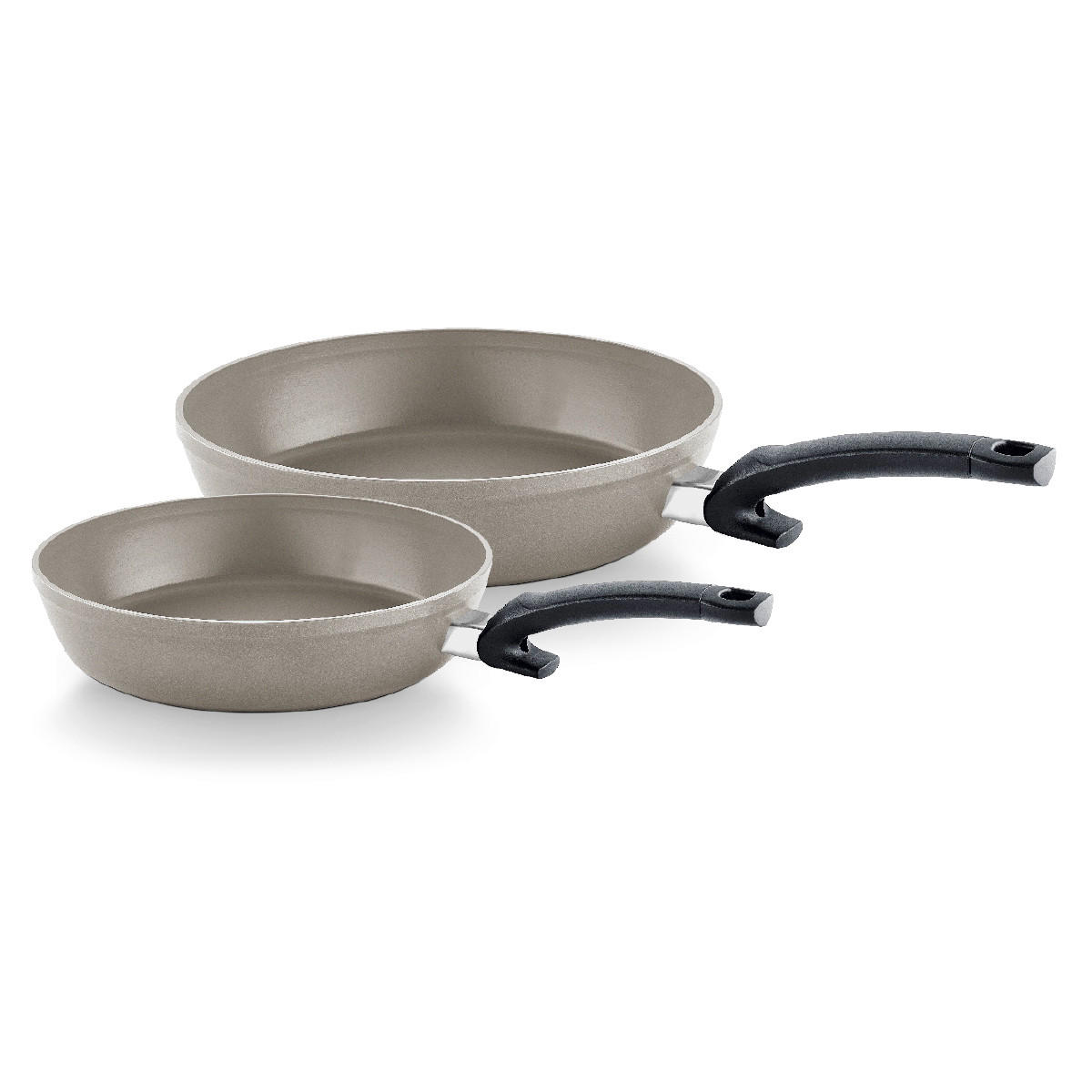 PFANNENSET CERATAL COMFORT Aluminium 2-teilig  - Grau, Basics, Metall - Fissler