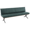 SITZBANK 214/88/66 cm  in Schwarz, Nussbaumfarben, Petrol  - Nussbaumfarben/Petrol, Design, Holz/Textil (214/88/66cm) - Koinor