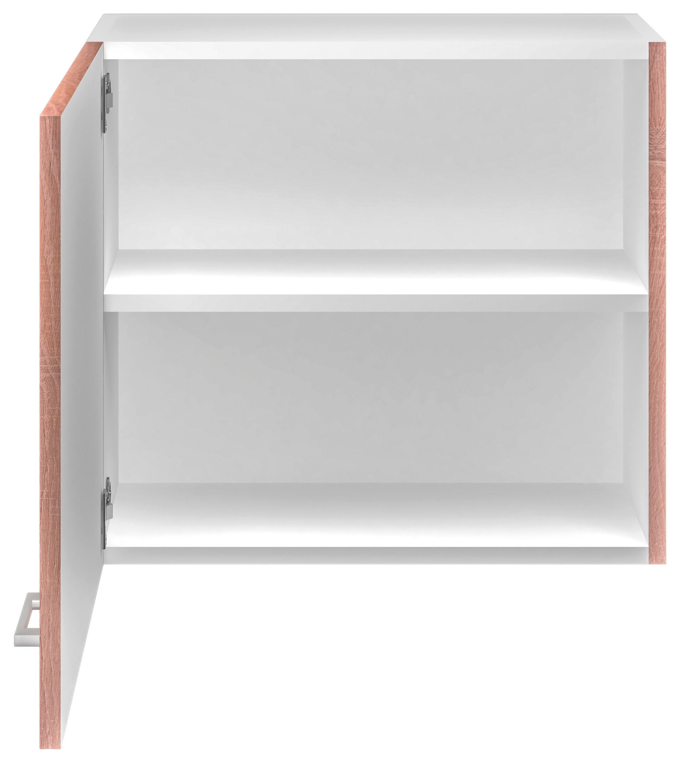 KÜCHENOBERSCHRANK 60/54,8/32 cm  in Sonoma Eiche, Weiß  - Alufarben/Weiß, KONVENTIONELL, Holzwerkstoff/Kunststoff (60/54,8/32cm) - FlexWell