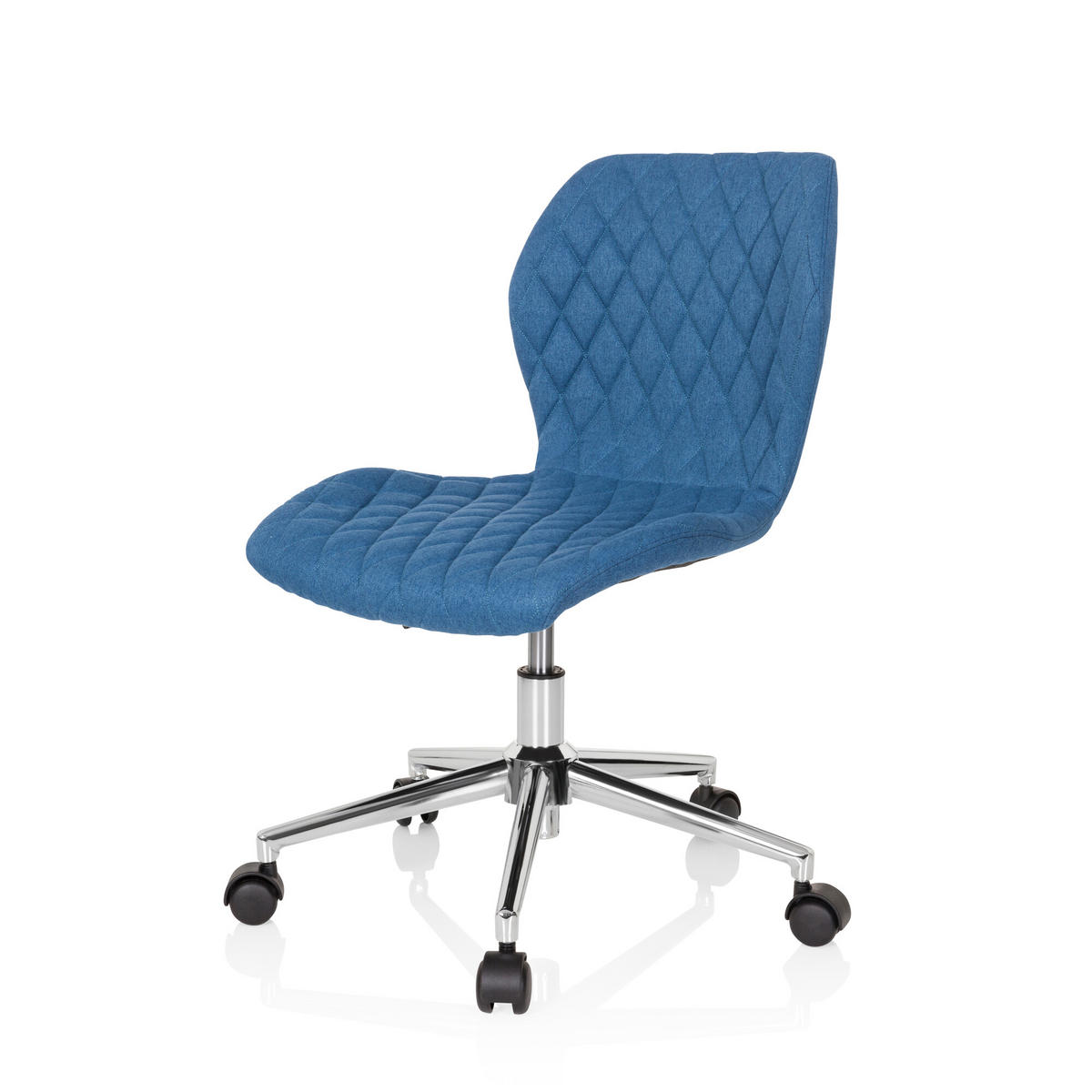 OTOČNÁ ŽIDLE PRO MLÁDEŽ, modrá - modrá, Basics, textil/plast (47/73-83/43cm) - MID.YOU
