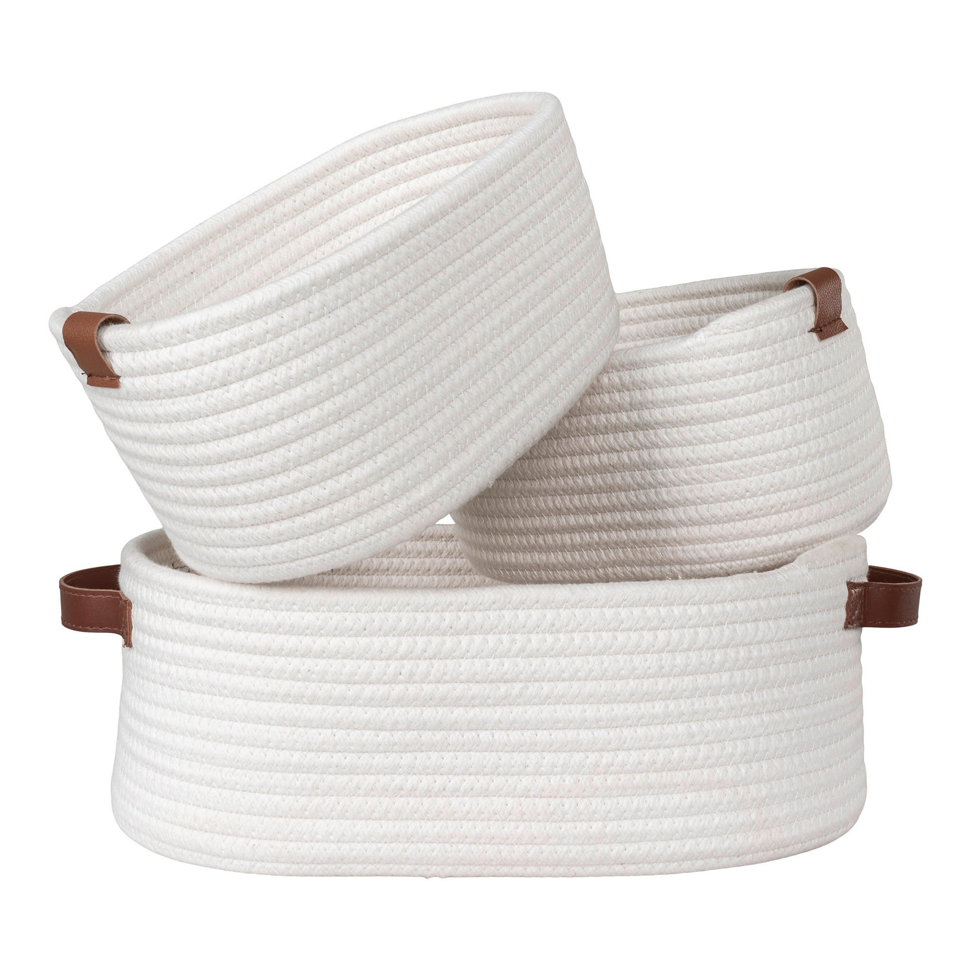 KORBSET - Braun/Weiß, Basics, Textil