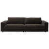 3-SITZER-SOFA Chenille Anthrazit  - Anthrazit/Schwarz, Design, Kunststoff/Textil (290/86/127cm) - Lomoco