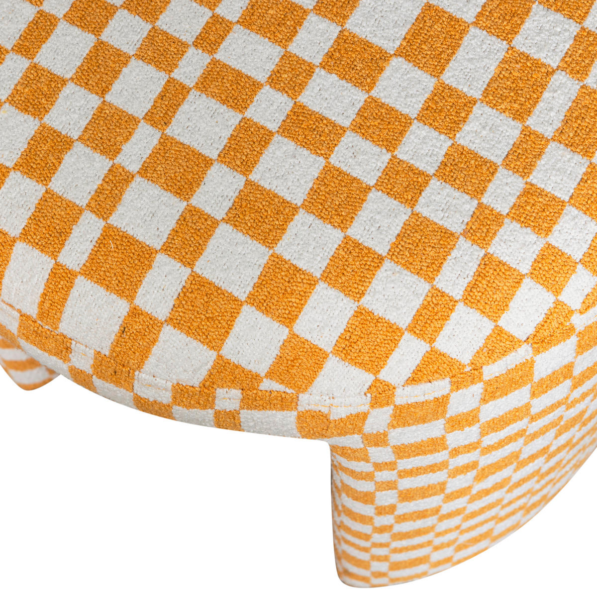 HOCKER in Textil Gelb, Weiß  - Gelb/Weiß, Design, Textil (45/47/45cm) - Livetastic