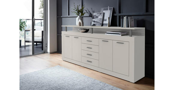 SIDEBOARD in 195/88/38 cm - Kaschmir/Anthrazit, Basics, Holzwerkstoff/Kunststoff (195/88/38cm) - Xora