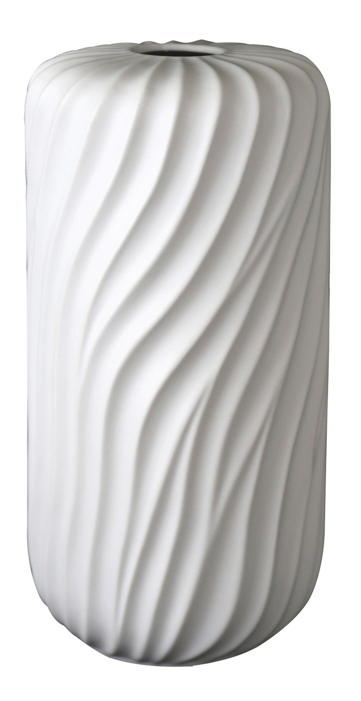 VASE 36 cm  - Weiss, Design, Keramik (18cm) - Ambia Home