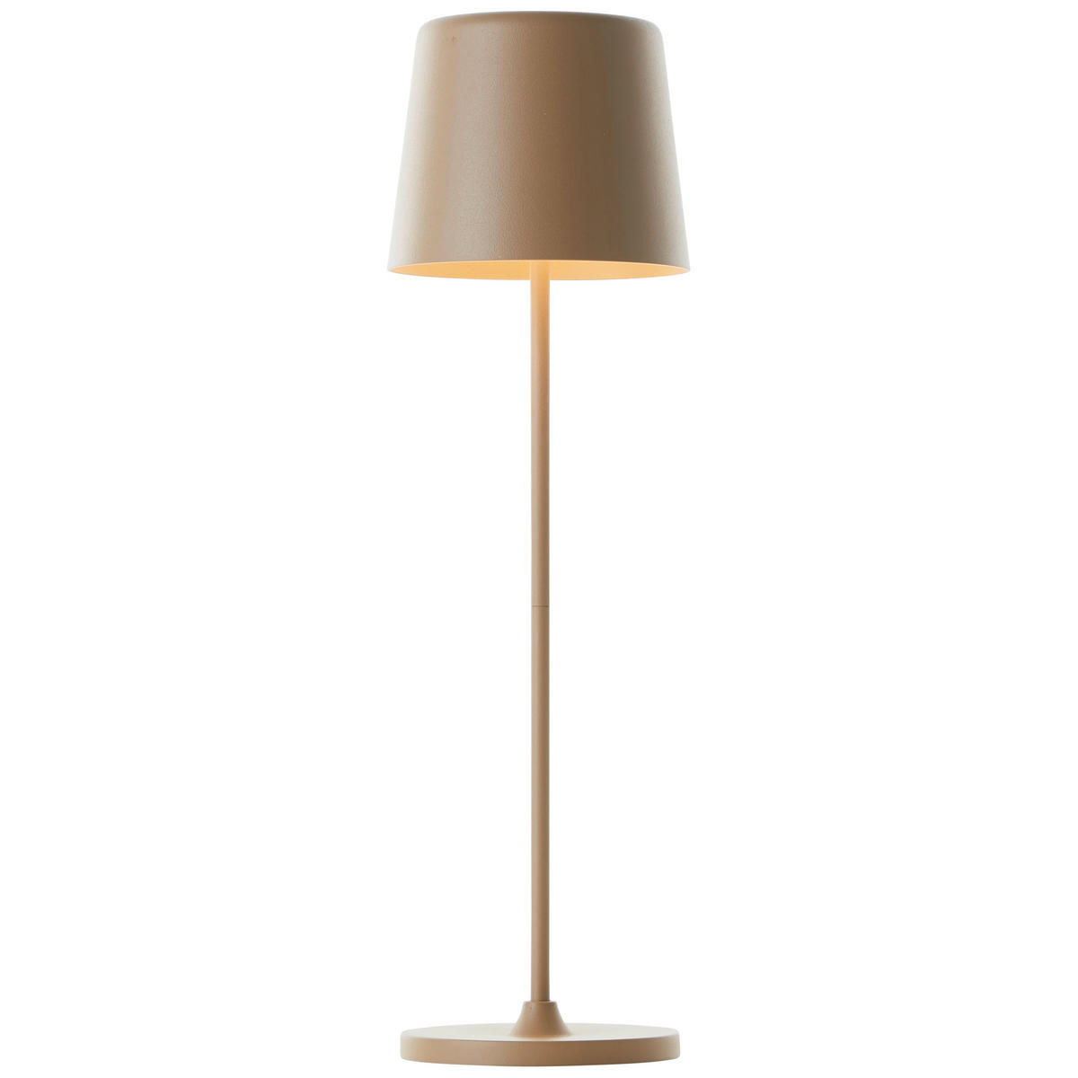 AKKU-TISCHLEUCHTE Kaami 10/37 cm   - Cappuccino, Basics, Kunststoff/Metall (10/37cm) - Brilliant