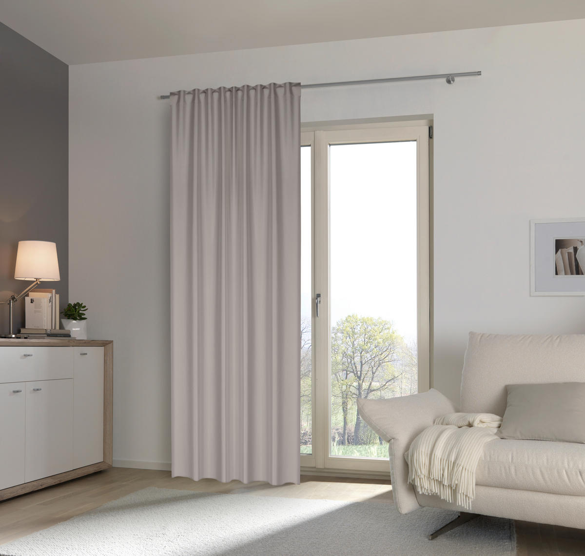 HOTOVÝ ZÁVĚS, zatemnění, 140/300 cm - pískové barvy, Basics, textil (140/300cm) - Esposa