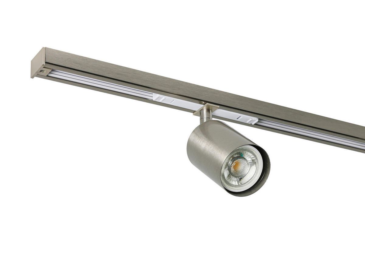 SCHIENENSYSTEM 210/5,5/14 cm  - Nickelfarben, Trend, Kunststoff/Metall (210/5,5/14cm) - Collett's Monde
