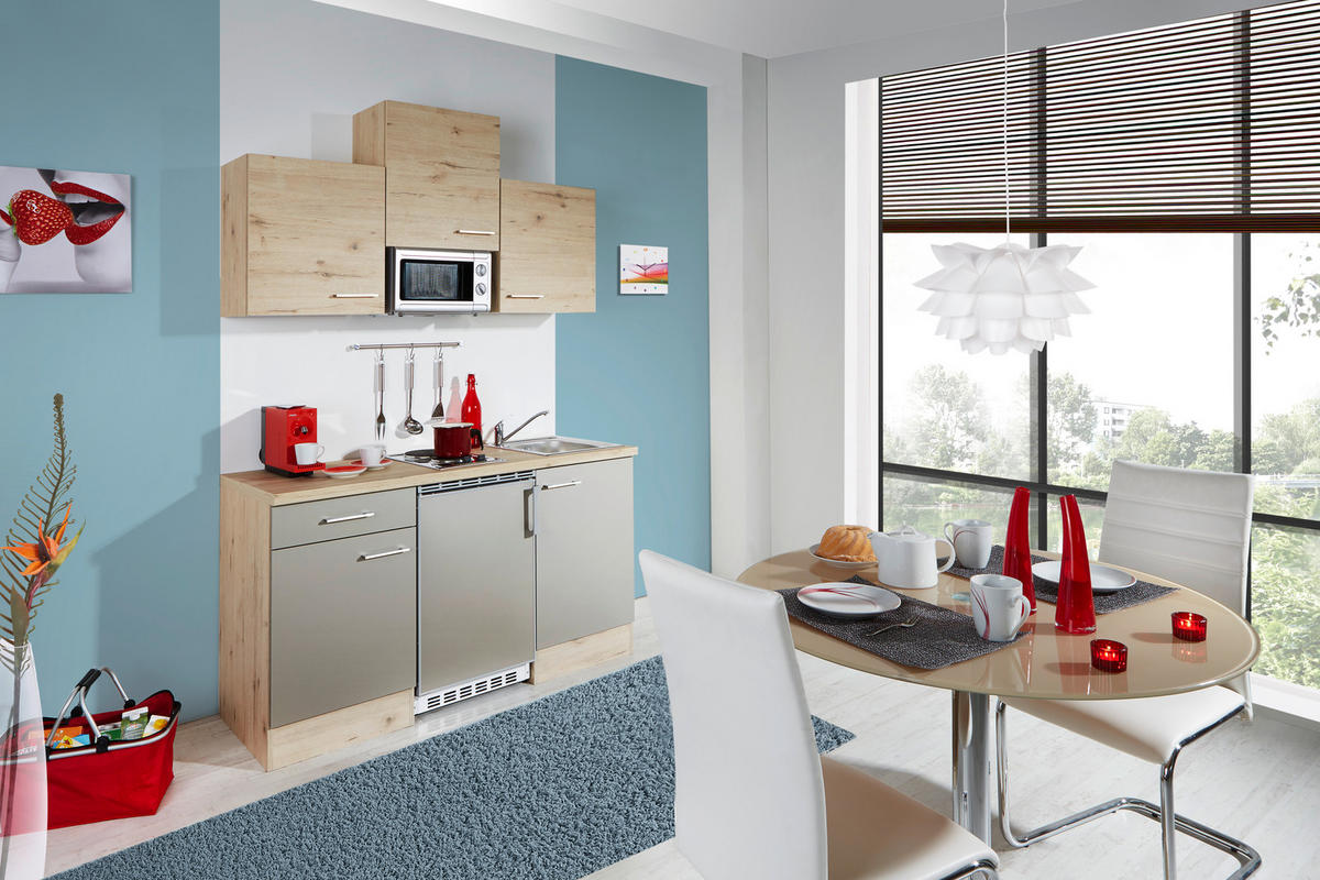 MINIKUCHYŇA RIVA 150 - farba duba, Modern, kompozitné drevo (150cm) - MID.YOU