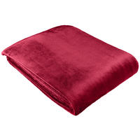 Pătură 140/190 cm  - bordo, Basics, textil (140/190cm) - Novel