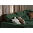 ECKSOFA in Struktur Grün  284/205 cm  - Schwarz/Grün, Design, Kunststoff/Textil (284/205cm) - Xora