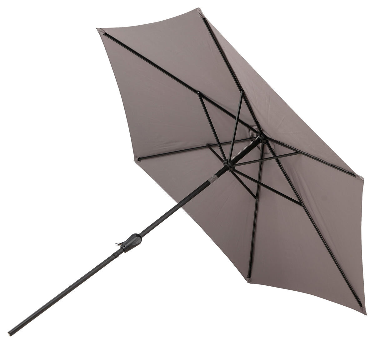 SONNENSCHIRM 300 cm  - Grau, KONVENTIONELL, Textil/Metall (300/300cm) - Gardenson