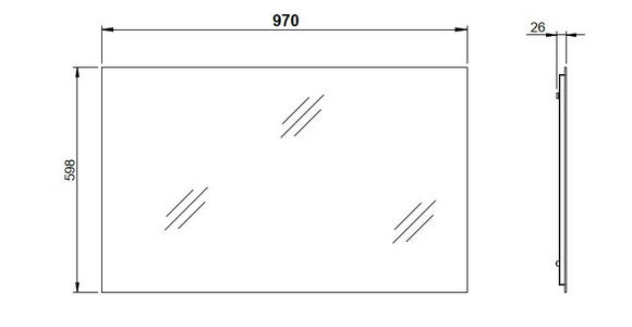 GARDEROBE 4-teilig in 190/200/19 cm - Kaschmir/Eichefarben, Design, Glas/Holzwerkstoff (190/200/19cm) - Voleo