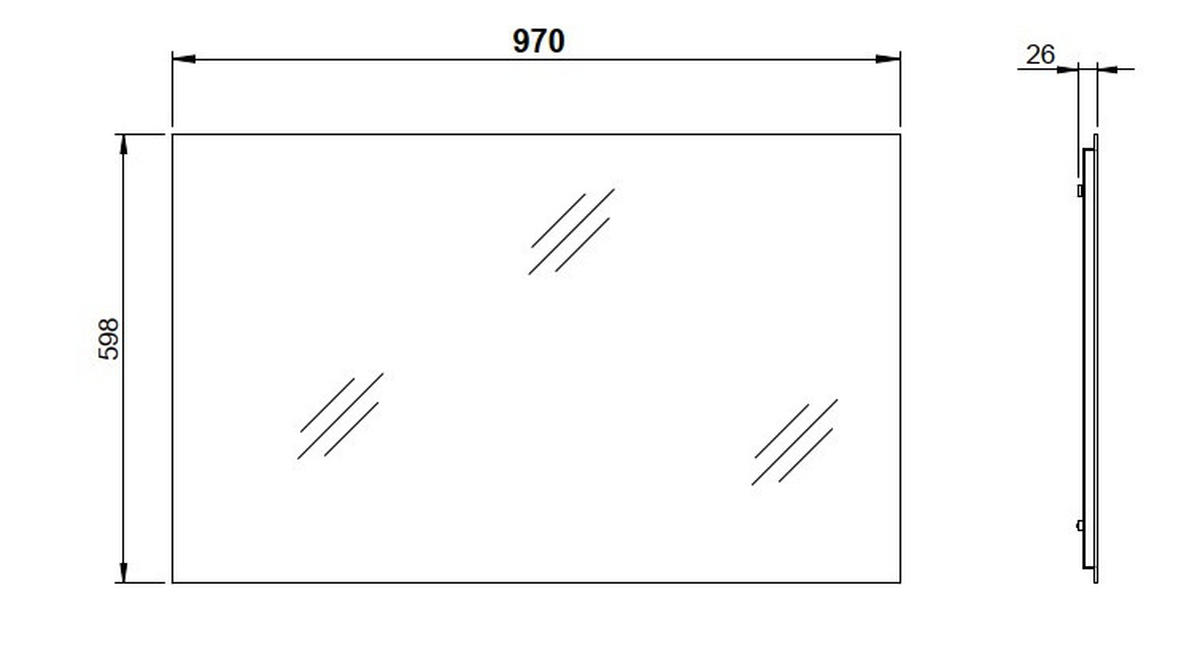GARDEROBE 2-teilig  in 100/200/19 cm  - Kaschmir/Eichefarben, Design, Glas/Holzwerkstoff (100/200/19cm) - Voleo