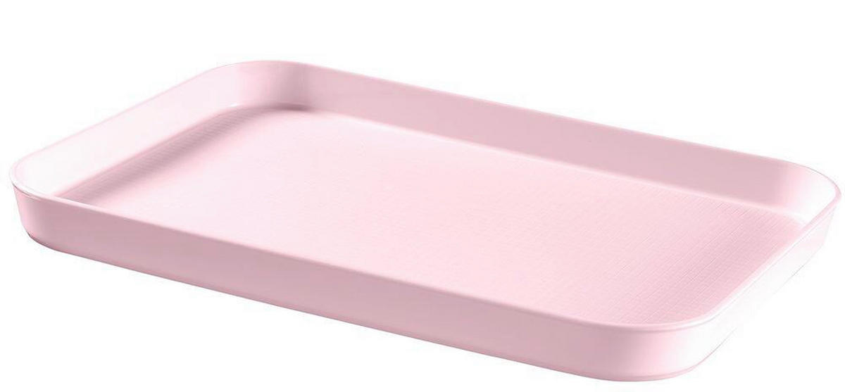 TÁLCA    - rózsaszín, Basics, műanyag (43/31/3.5cm)