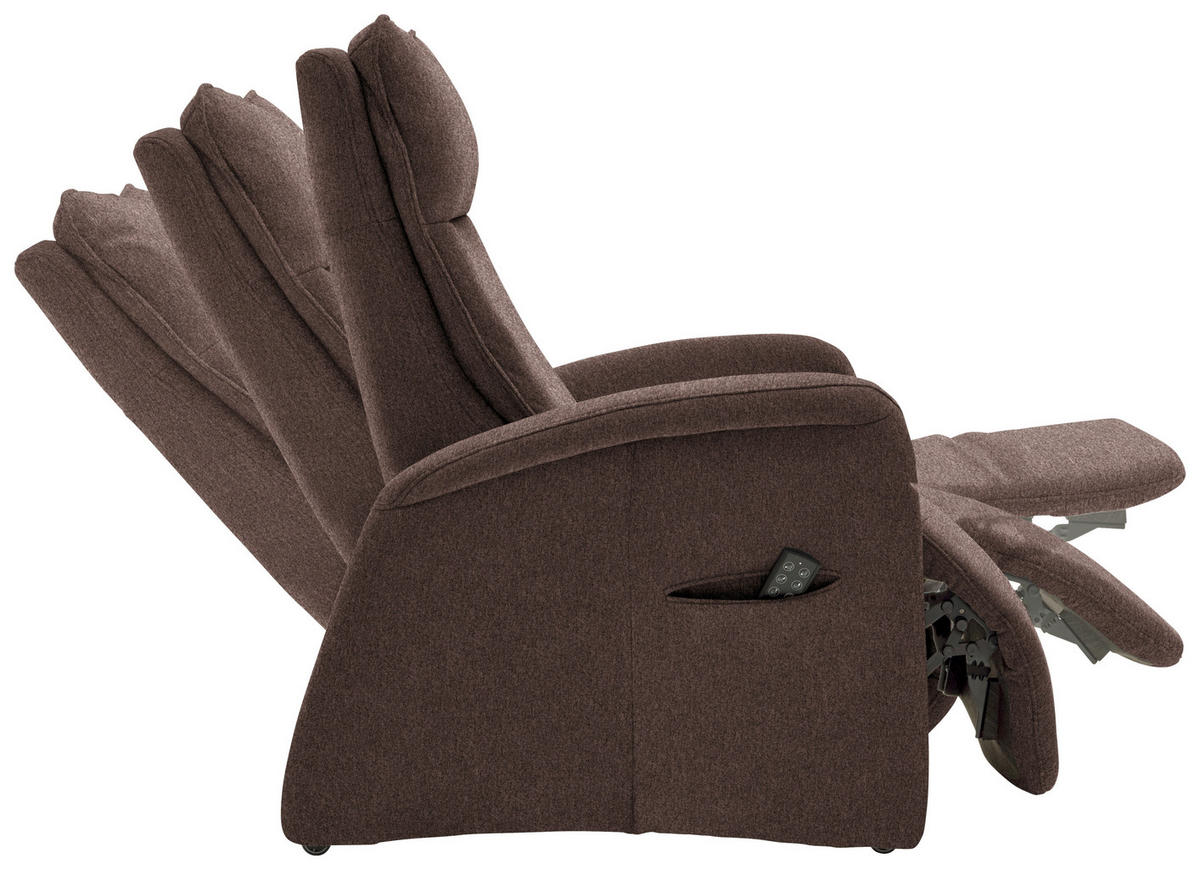 FERNSEHSESSEL in Chenille Dunkelbraun  - Dunkelbraun, Konventionell, Kunststoff/Textil (79-83/108/87cm) - Valdera