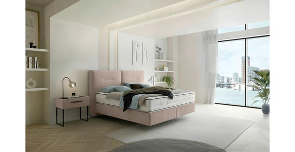 BOXSPRINGBETT 160/200 cm,  in Creme, Matratze, H2 + H2 = mittel  - Creme/Schwarz, Design, Kunststoff/Textil (160/200cm) - Dieter Knoll