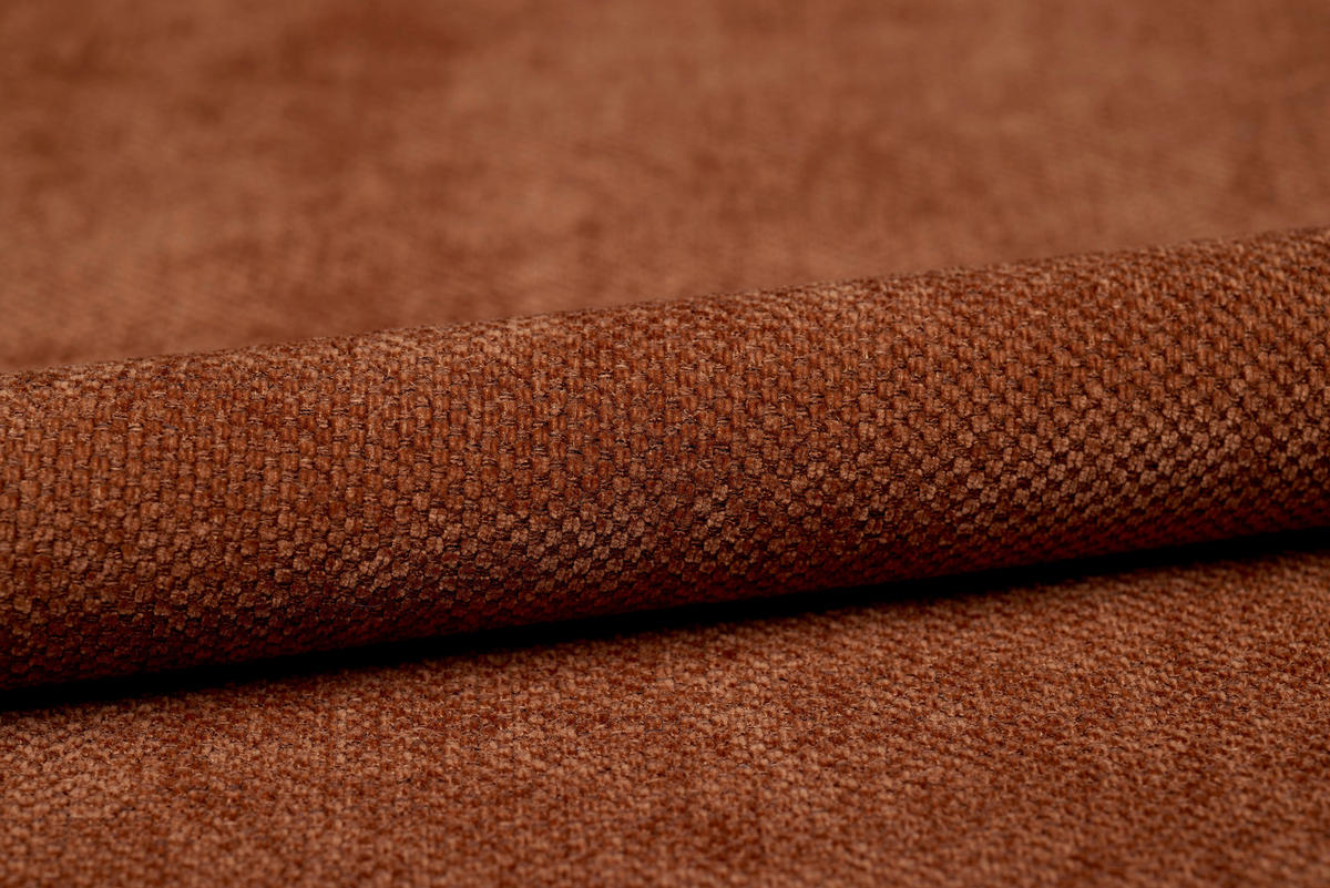 ECKSOFA Flachgewebe Rostfarben  - Rostfarben/Schwarz, Modern, Kunststoff/Textil (198/306cm) - Carryhome