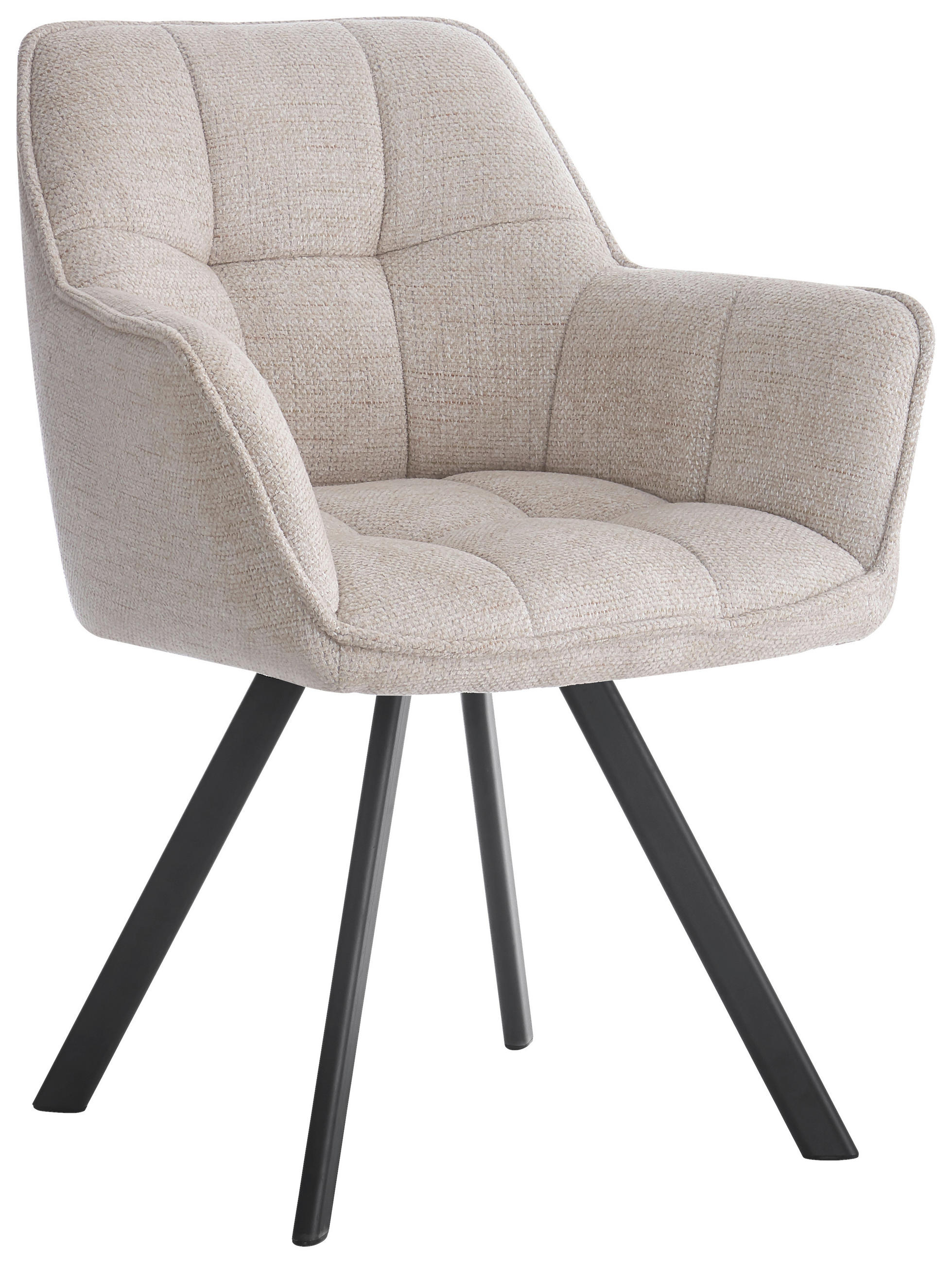 Armlehnstuhl Romy Giga-s Creme/schwarz Gepolstert