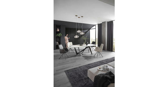 ESSTISCH in Kunststoff, Keramik 240/120/75 cm  - Anthrazit/Beige, Design, Keramik/Kunststoff (240/120/75cm) - Dieter Knoll